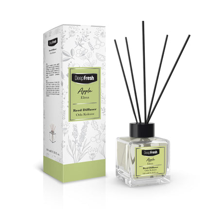 Deep Fresh Reed Diffuser Apple, 100ml – refreshing home fragrance with natural reed sticks and crisp green apple scent for a fresh and uplifting atmosphere
