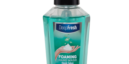 Deep Fresh Hand Soap Foam Emerald, 12 bottles of 400ml – refreshing foaming hand soap with elegant emerald fragrance that gently cleanses and softens the skin