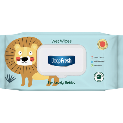 Deep Fresh Wet Wipes Lovely Baby Leon, 24 packs of 72 wipes – ultra-soft and gentle baby wet wipes for delicate skin, enriched with moisturizing and soothing ingredients