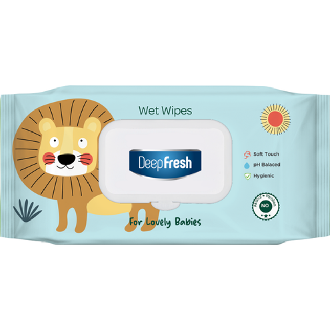 Deep Fresh Wet Wipes Lovely Baby Leon, 24 packs of 72 wipes – ultra-soft and gentle baby wet wipes for delicate skin, enriched with moisturizing and soothing ingredients