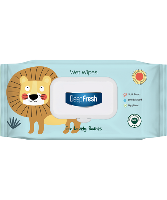 Deep Fresh Wet Wipes Lovely Baby Leon, 24 packs of 72 wipes – ultra-soft and gentle baby wet wipes for delicate skin, enriched with moisturizing and soothing ingredients