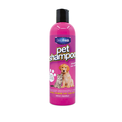 Deep Fresh Pet Shampoo, 12 bottles of 500ml – gentle and effective shampoo formulated for pets, leaves fur clean, soft, and shiny