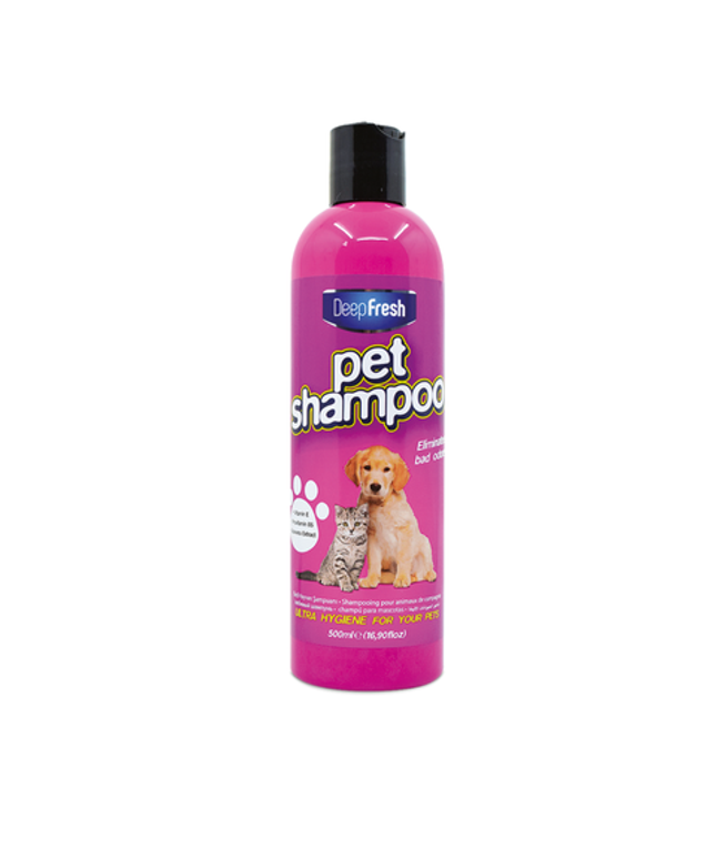 Deep Fresh Pet Shampoo, 12 bottles of 500ml – gentle and effective shampoo formulated for pets, leaves fur clean, soft, and shiny