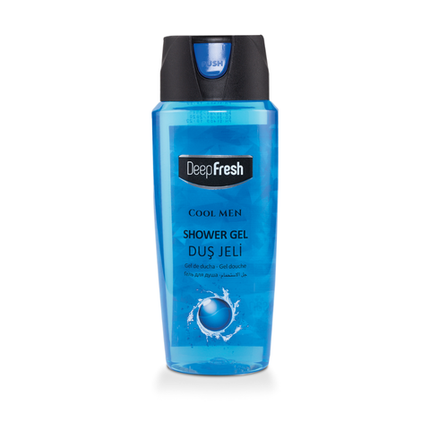 Deep Fresh Shower Gel Cool Men, 12 bottles of 500ml – refreshing and revitalizing body wash specially formulated for men, with a cool and energizing scent