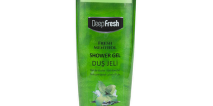 Deep Fresh Shower Gel Fresh Menthol, 12 bottles of 500ml – refreshing body wash with cooling menthol for an energizing and clean feeling