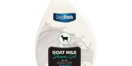 Deep Fresh Shower Gel Goat Milk, 12 bottles of 1000ml – nourishing and moisturizing body wash enriched with goat milk extract for soft and healthy skin