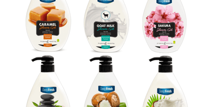Shower gel, case of 6 x 1000ml bottles — wholesale bulk for UK businesses