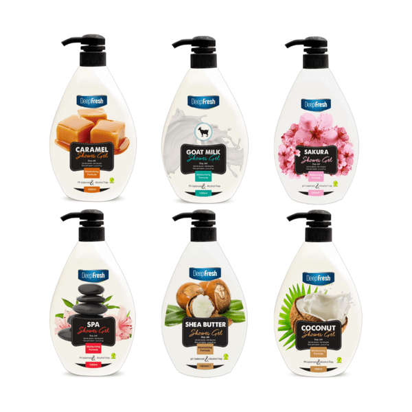 Shower gel, case of 6 x 1000ml bottles — wholesale bulk for UK businesses