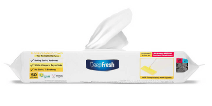 Deep Fresh Floor Cleaning Towel Lemon Scent 6 Packs x 50 Pcs - Deep Fresh UK