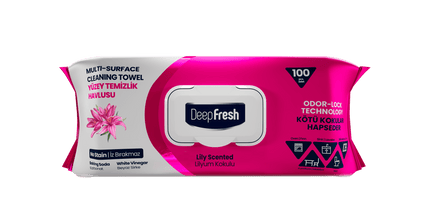 Deep Fresh Multi Surface Cleaning Wet Wipes Lilium 12 Packs x 100 Pcs - Deep Fresh UK