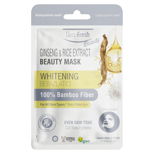Deep Fresh Face Mask - Whitening Ginseng & Rise 24pcs