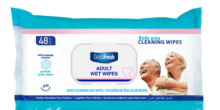 Deep Fresh Adult Refreshing Wet Wipes - 48pcs x 24 Pack Case - Wholesale Hygiene UK | Hospitality, Mini-Markets