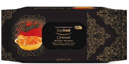 Wet wipes in Amber fragrance, case of 1 packs (100 per pack) — wholesale bulk for UK businesses