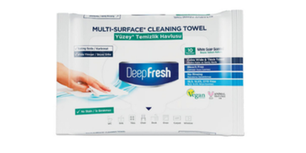 Deep Fresh Multi Surface Cleaning Pocket Wet Wipes, 48 packs of 10 wipes – portable antibacterial wipes for quick and easy surface cleaning