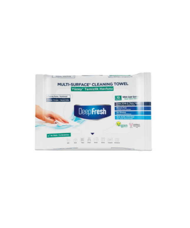 Deep Fresh Multi Surface Cleaning Pocket Wet Wipes, 48 packs of 10 wipes – portable antibacterial wipes for quick and easy surface cleaning